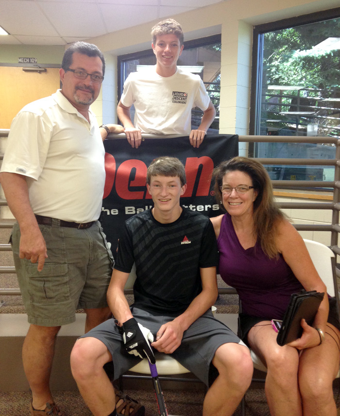 R to L: Doc Mike D'Almeida, Zachary D'Almeida, Braeden D'Almeida and Colleen D'Almeida.